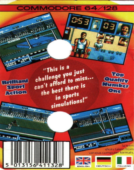 Daley Thompson's Olympic Challenge — box-2D-back (EU)