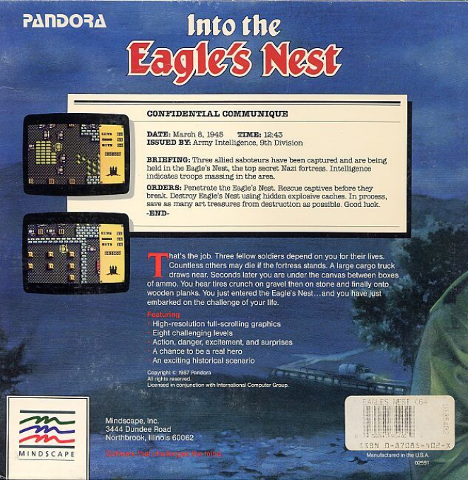 Into the Eagle's Nest — box-2D-back (US)