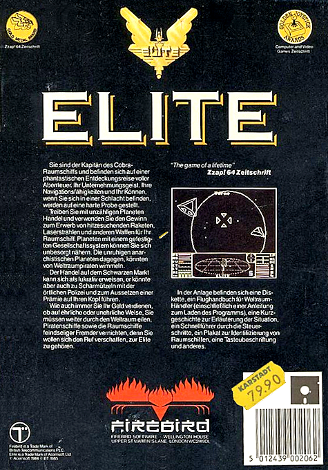 Elite 128 — box-2D-back (DE)