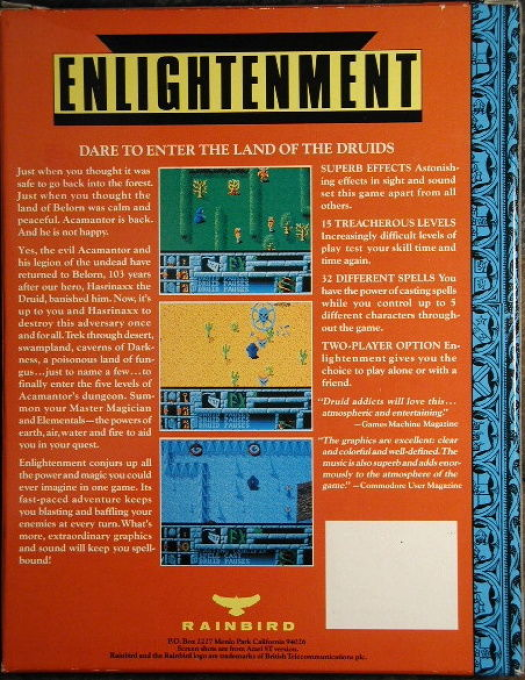 Enlightenment - Druid 2 — box-2D-back (US)