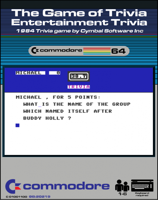 The Game Of Trivia : Entertainment Trivia box art