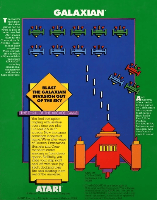 Galaxian — box-2D-back (US)