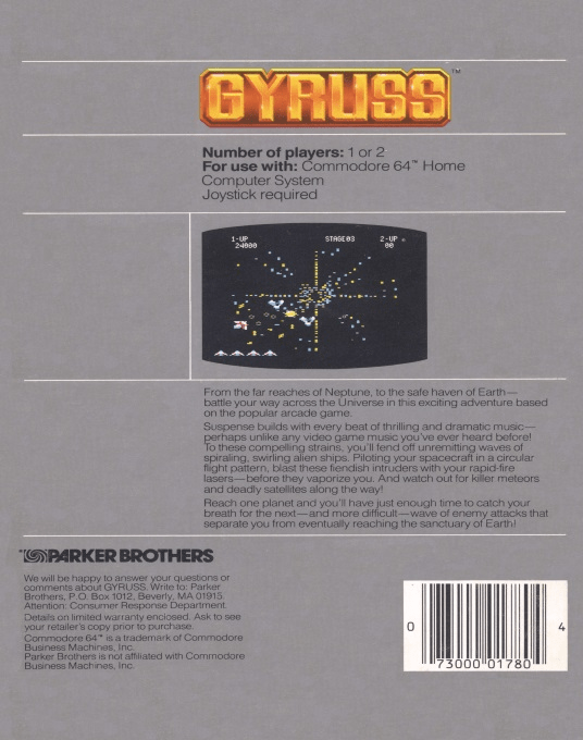 Gyruss — box-2D-back (WOR)