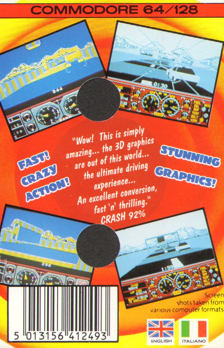 Hard Drivin' — box-2D-back (EU)