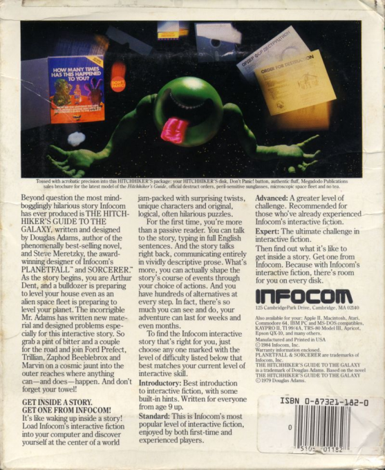 Hitchhiker's Guide To The Galaxy, The — box-2D-back (US)
