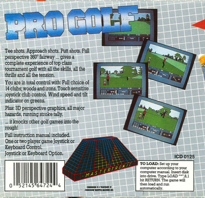 3D Golf — box-2D-back (US)