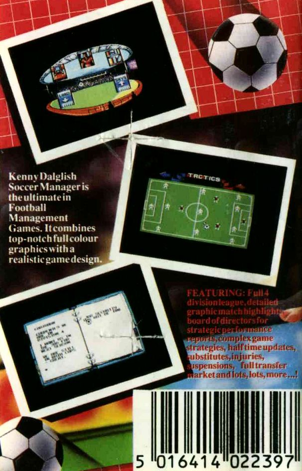 Kenny Dalglish Soccer Manager — box-2D-back (EU)