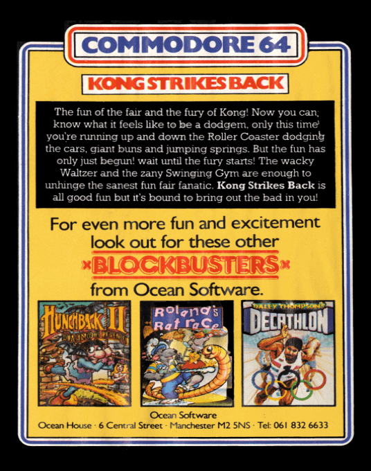 Kong Strikes Back — box-2D-back (EU)