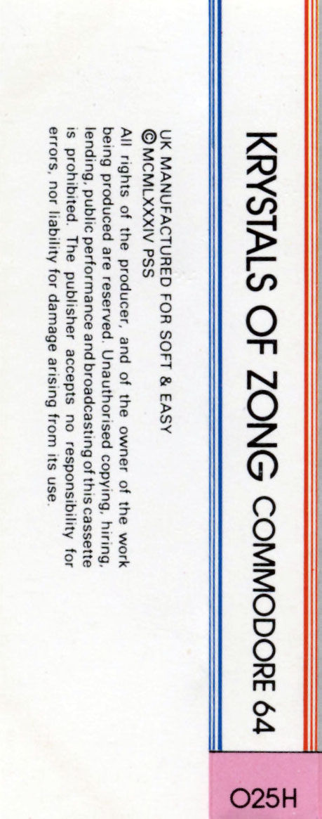 Krystals of Zong — box-2D-back (EU)