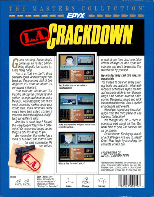 L.A. Crackdown — box-2D-back (US)