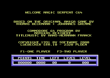 Magic Serpent C64 — sstitle (WOR)