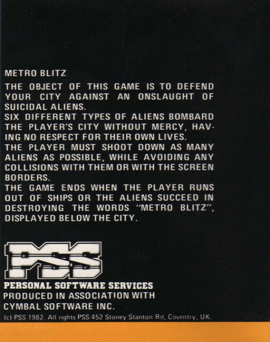 Metro Blitz — box-2D-back (EU)