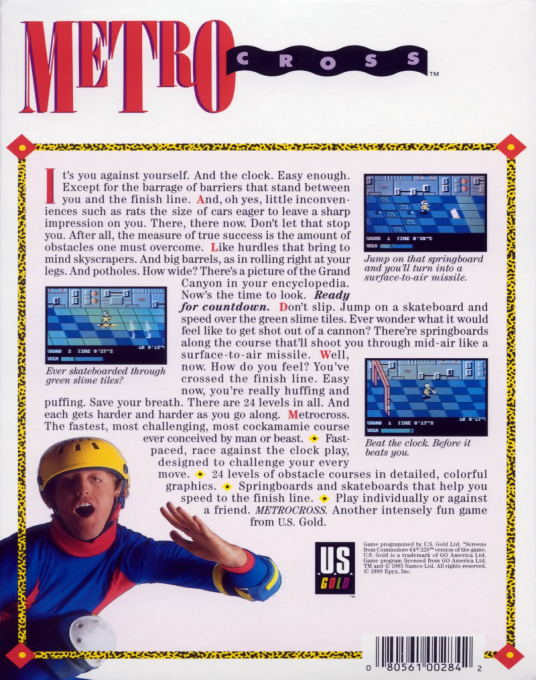 Metro Cross — box-2D-back (US)