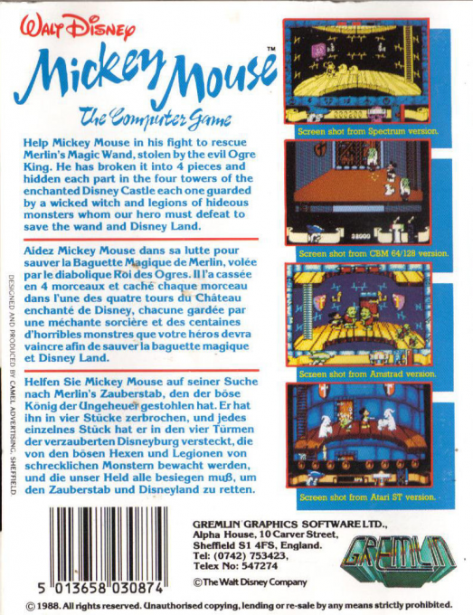 Mickey Mouse - The Computer Game — box-2D-back (EU)