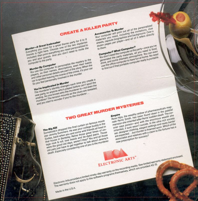 Make Your Own Murder Party — box-2D-back (US)