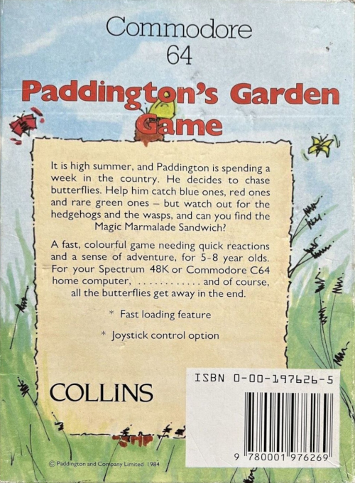 Paddington's Garden Adventure — box-2D-back (EU)