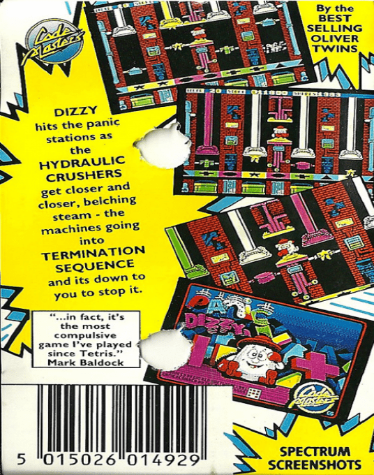 Panic Dizzy — box-2D-back (EU)