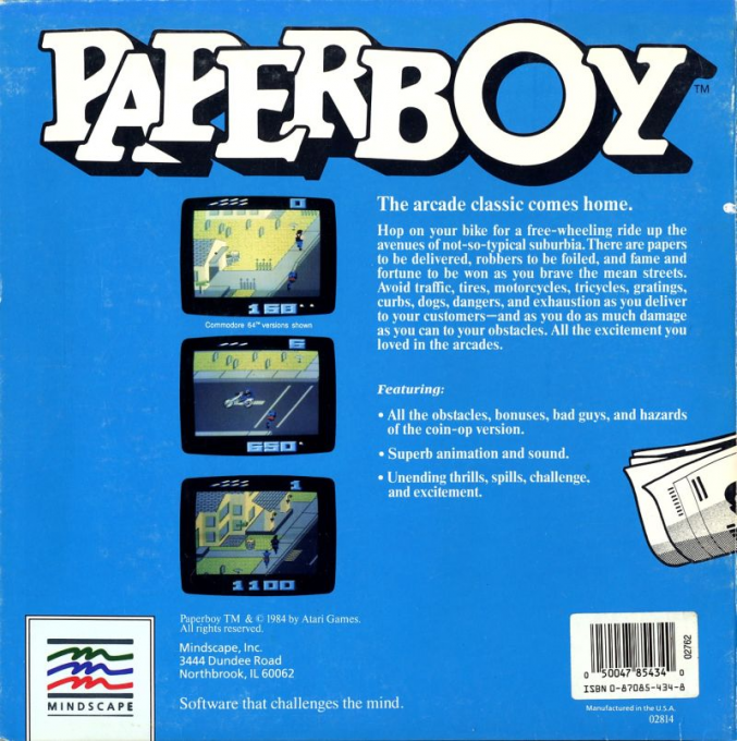 Paperboy — box-2D-back (US)