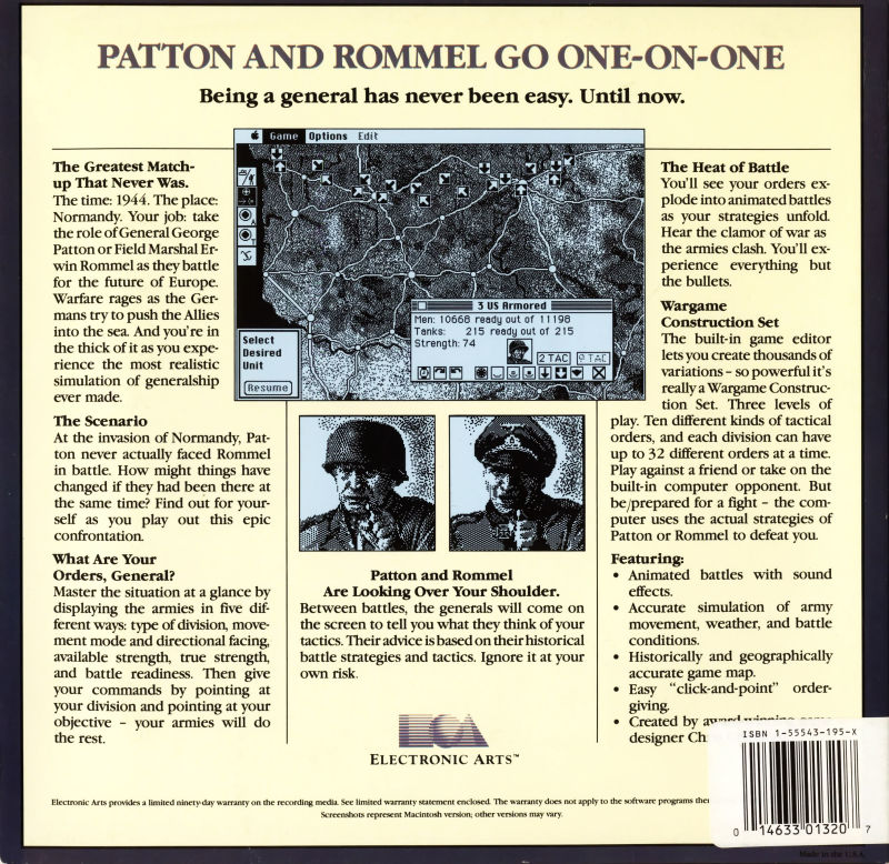 Patton vs Rommel — box-2D-back (US)