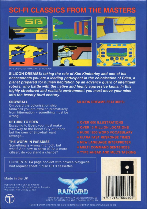 Silicon Dreams — box-2D-back (EU)