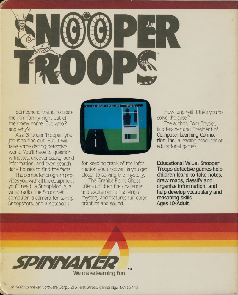 Snooper Troops : The Granite Point Ghost — box-2D-back (US)