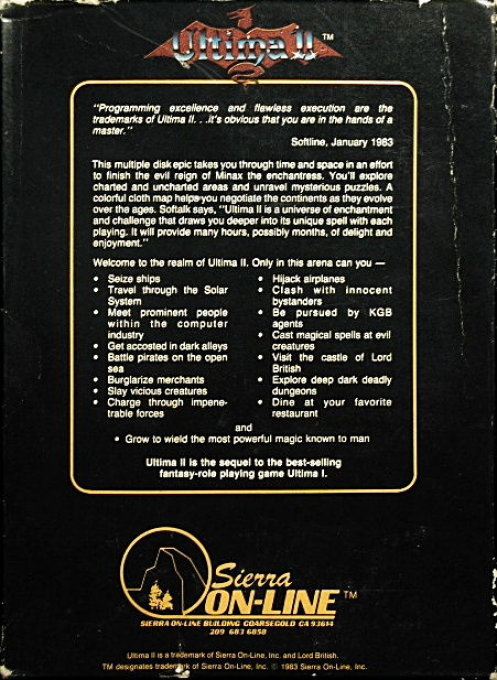 Ultima 2 - Revenge Of The Enchantress — box-2D-back (US)