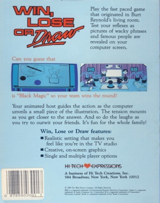 Win, Lose Or Draw — box-2D-back (US)