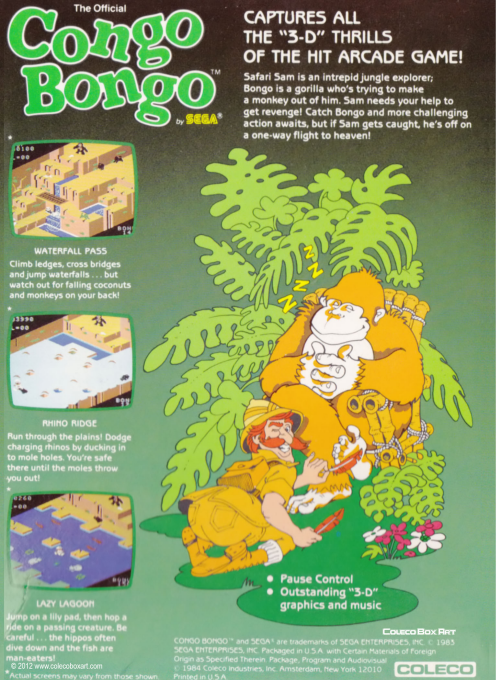 Congo Bongo — box-2D-back (US)