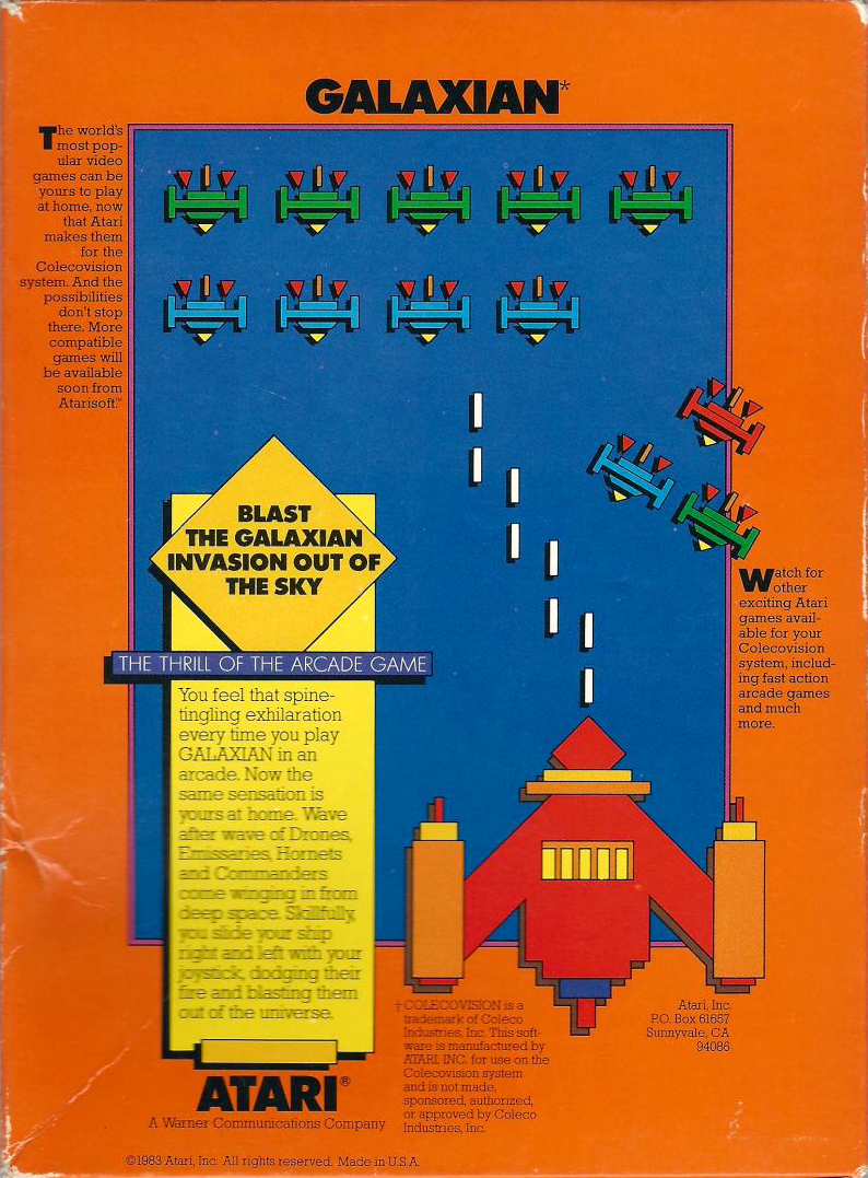 Galaxian — box-2D-back (US)