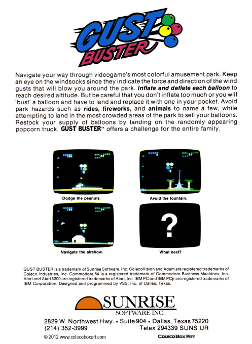 Gust Buster — box-2D-back (EU)