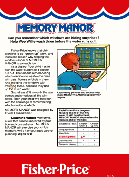 Memory Manor — box-2D-back (US)