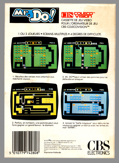 Mr. Do! — box-2D-back (FR)