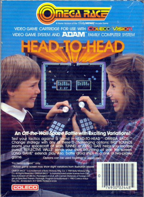 Omega Race — box-2D-back (US)
