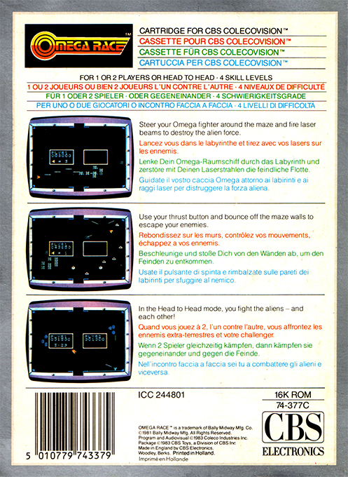 Omega Race — box-2D-back (EU)
