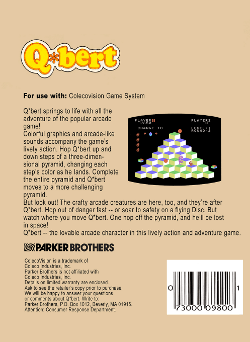 Q-bert — box-2D-back (US)