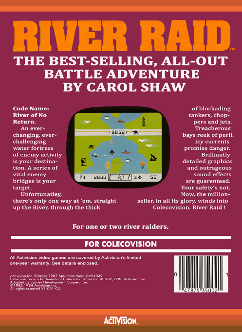 River Raid — box-2D-back (US)