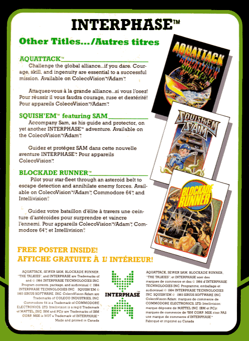 Sewer Sam — box-2D-back (US)