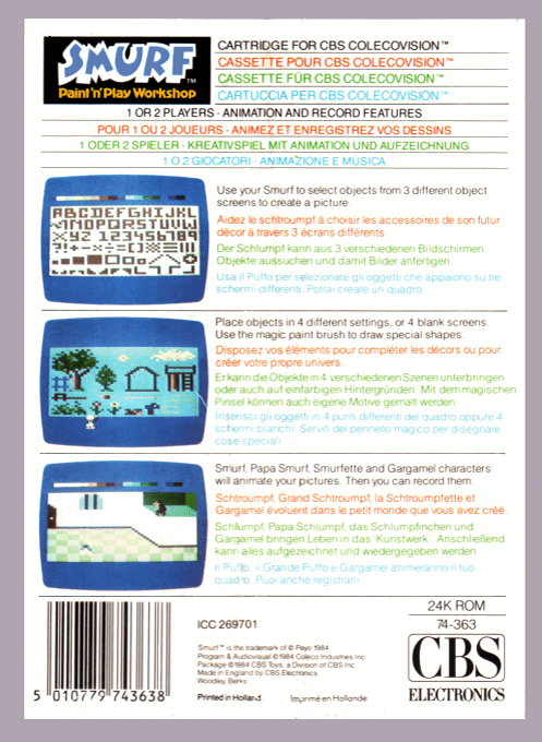 Smurf - Paint 'n' Play Workshop — box-2D-back (EU)