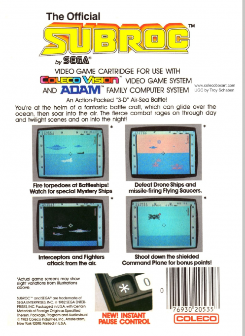 Subroc — box-2D-back (US)