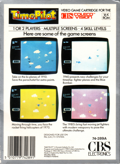 Time Pilot — box-2D-back (EU)