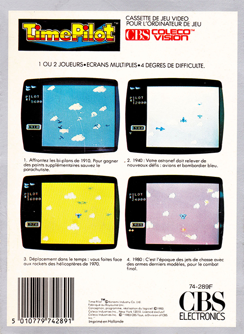 Time Pilot — box-2D-back (FR)