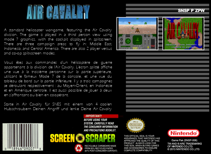 Air Cavalry — box-2D-back (SS)