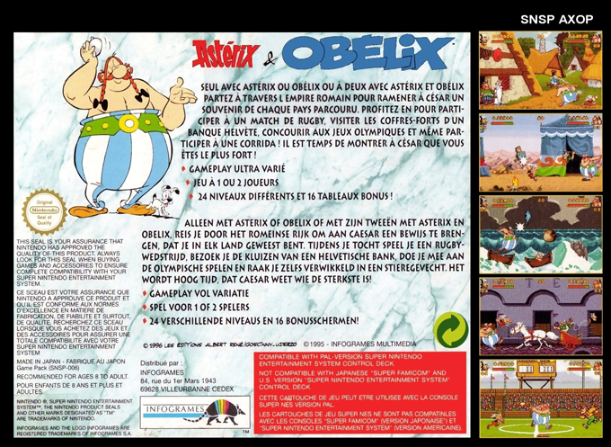 Astérix And Obélix — box-2D-back (EU)