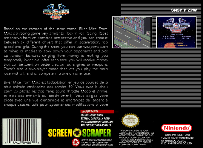 Biker Mice From Mars — box-2D-back (SS)