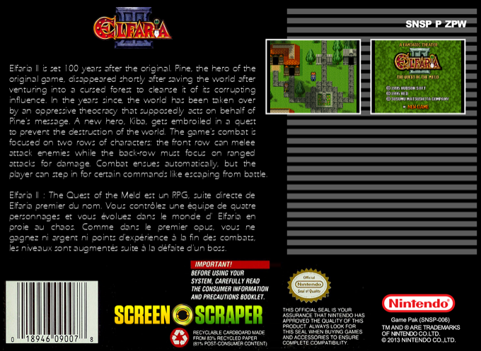 Elfaria 2 - The Quest Of The Meld — box-2D-back (SS)