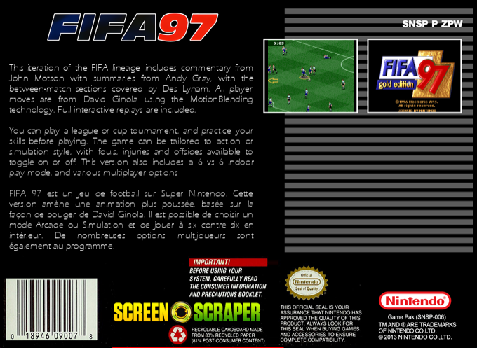Fifa 97 — box-2D-back (SS)
