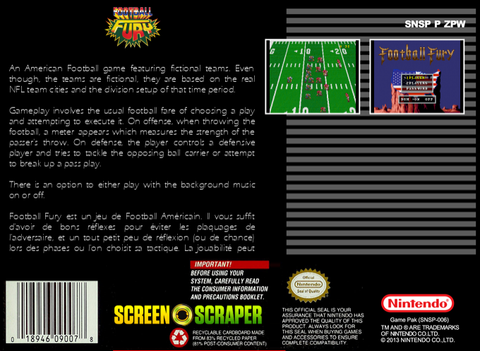 Football Fury — box-2D-back (SS)