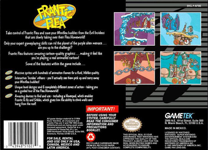 Frantic Flea — box-2D-back (US)