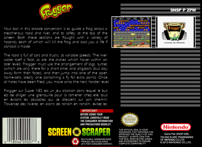 Frogger — box-2D-back (SS)