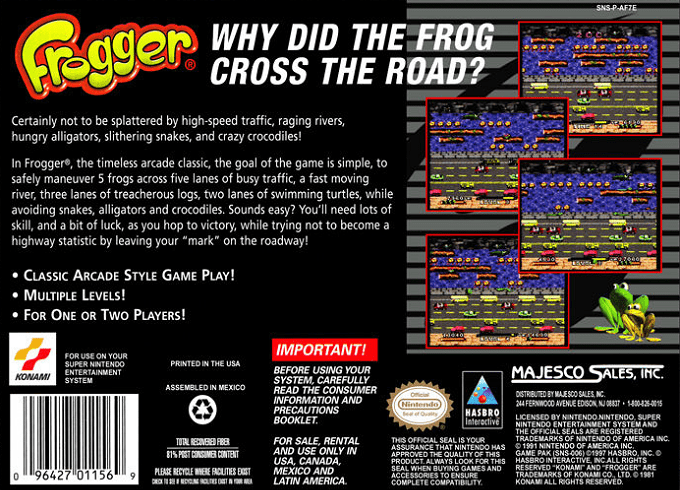 Frogger — box-2D-back (US)